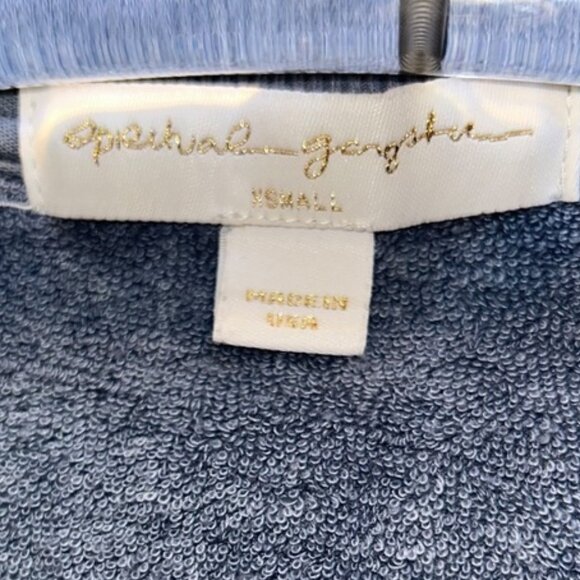 Spiritual Gangster chambray blue shimmer arm racing stripes sweatshirt XS - Picture 3 of 3